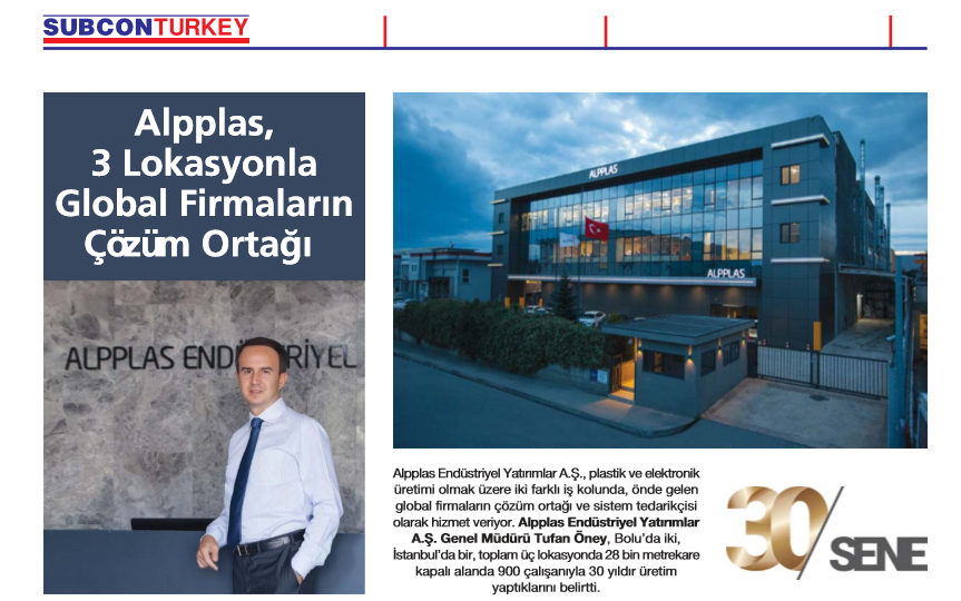 Subcon Turkey - Alpplas 3 Global Solution Partner